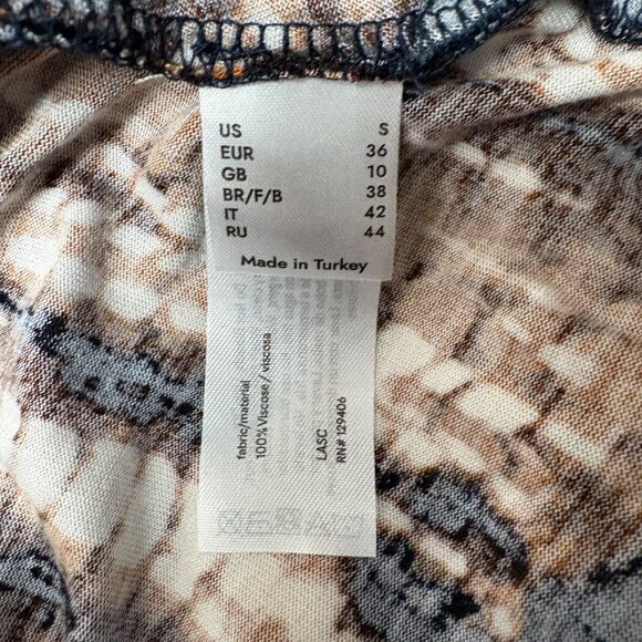 Venus Lascana Dress Womens Sz Small Blue Rust Soft V-Neck Sleeveless Knee Length - Picture 6 of 9